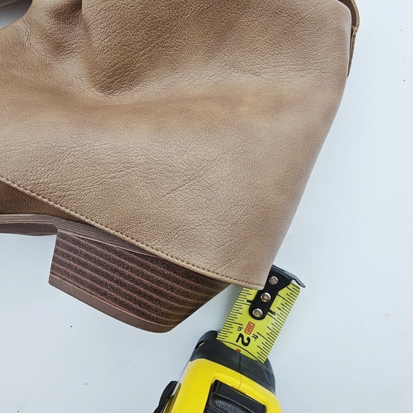 Zodiac Malina Foldover Cuff Western Booties Cognac Size 9 - Picture 10 of 10